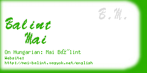 balint mai business card